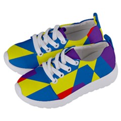 Colorful Red Yellow Blue Purple Kids  Lightweight Sports Shoes by Mariart