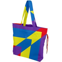 Colorful Red Yellow Blue Purple Drawstring Tote Bag by Mariart