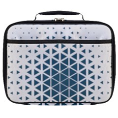 Business Blue Triangular Pattern Full Print Lunch Bag by Mariart