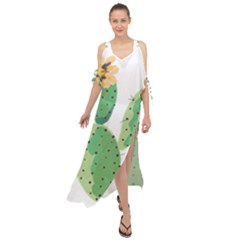 Cactaceae Thorns Spines Prickles Maxi Chiffon Cover Up Dress