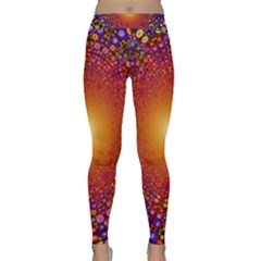 Color Background Structure Lines Polka Dots Classic Yoga Leggings