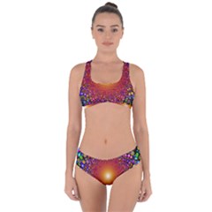Color Background Structure Lines Polka Dots Criss Cross Bikini Set by Mariart