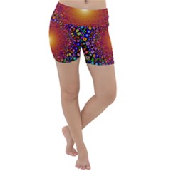 Color Background Structure Lines Polka Dots Lightweight Velour Yoga Shorts