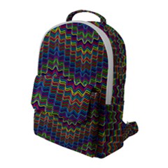 Decorative Ornamental Abstract Wave Flap Pocket Backpack (large)