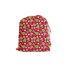 Christmas Paper Scrapbooking Pattern Drawstring Pouch (medium) by Mariart