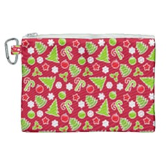 Christmas Paper Scrapbooking Pattern Canvas Cosmetic Bag (xl) by Mariart