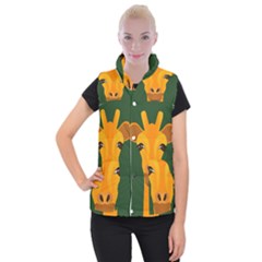 Giraffe Animals Zoo Women s Button Up Vest