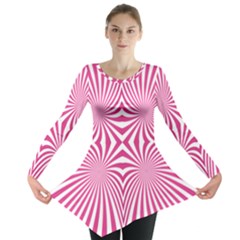 Hypnotic Psychedelic Abstract Ray Long Sleeve Tunic 