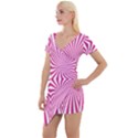 Hypnotic Psychedelic Abstract Ray Short Sleeve Asymmetric Mini Dress View1