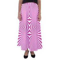 Hypnotic Psychedelic Abstract Ray Flared Maxi Skirt