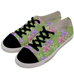 Lily Flowers Green Plant Men s Low Top Canvas Sneakers