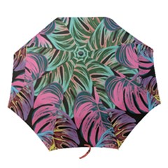 Leaves Tropical Jungle Pattern Folding Umbrellas