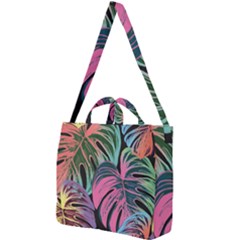 Leaves Tropical Jungle Pattern Square Shoulder Tote Bag