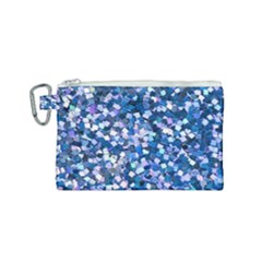 Blue Shimmer - Eco-glitter Canvas Cosmetic Bag (small) by WensdaiAmbrose