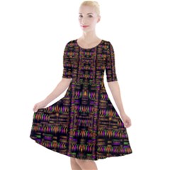 Surrounded By  Ornate  Loved Candle Lights In Starshine Quarter Sleeve A-line Dress by pepitasart