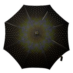 Fractal Hexagon Geometry Hexagonal Hook Handle Umbrellas (small)