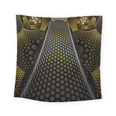 Fractal Hexagon Geometry Hexagonal Square Tapestry (small) by Mariart