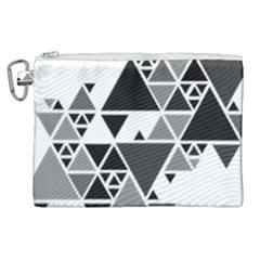 Gray Triangle Puzzle Canvas Cosmetic Bag (xl) by Mariart