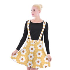 Hexagon Honeycomb Suspender Skater Skirt by Mariart