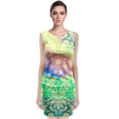 Hippie Fabric Background Tie Dye Classic Sleeveless Midi Dress by Mariart