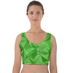 Mosaic Tile Geometrical Abstract Velvet Crop Top by Mariart