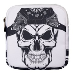 Kerchief Human Skull Mini Square Pouch by Mariart