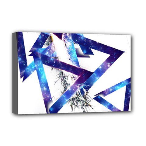 Metal Triangle Deluxe Canvas 18  X 12  (stretched)