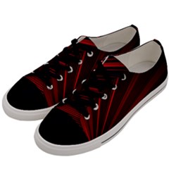 Line Geometric Red Object Tinker Men s Low Top Canvas Sneakers