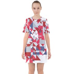 Technology Triangle Sixties Short Sleeve Mini Dress