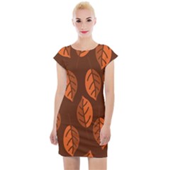 Pattern Leaf Plant Cap Sleeve Bodycon Dress by Mariart