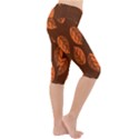 Pattern Leaf Plant Lightweight Velour Cropped Yoga Leggings View3