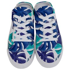 Leaves Tropical Blue Green Nature Half Slippers by Alisyart