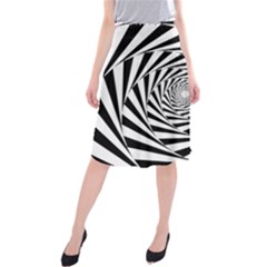 Pattern Texture Spiral Midi Beach Skirt