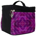 Purple Triangle Pattern Make Up Travel Bag (Big) View1