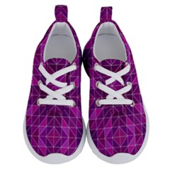 Purple Triangle Pattern Running Shoes by Alisyart