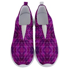 Purple Triangle Pattern No Lace Lightweight Shoes by Alisyart