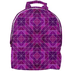 Purple Triangle Pattern Mini Full Print Backpack