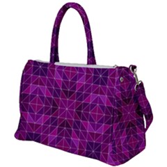Purple Triangle Pattern Duffel Travel Bag