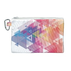 Science And Technology Triangle Canvas Cosmetic Bag (large)