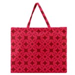 Red Magenta Wallpaper Seamless Pattern Zipper Large Tote Bag