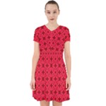 Red Magenta Wallpaper Seamless Pattern Adorable in Chiffon Dress