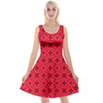 Red Magenta Wallpaper Seamless Pattern Reversible Velvet Sleeveless Dress