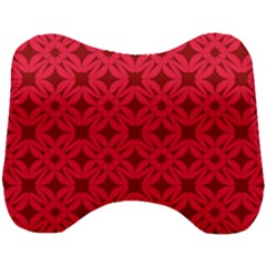 Red Magenta Wallpaper Seamless Pattern Head Support Cushion by Alisyart