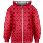 Red Magenta Wallpaper Seamless Pattern Kids  Zipper Hoodie Without Drawstring