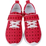 Red Magenta Wallpaper Seamless Pattern Women s Velcro Strap Shoes