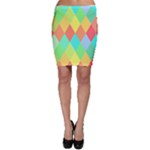 Low Poly Triangles Bodycon Skirt