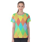 Low Poly Triangles Women s Cotton Tee