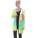 Low Poly Triangles Longline Hooded Cardigan