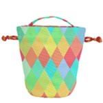 Low Poly Triangles Drawstring Bucket Bag