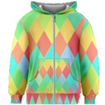 Low Poly Triangles Kids  Zipper Hoodie Without Drawstring